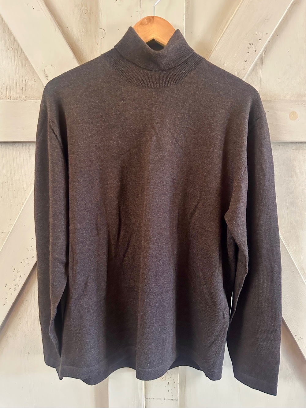 Banana Republic Men’s M Brown 100% Italian Merino Wool Turtleneck Sweater